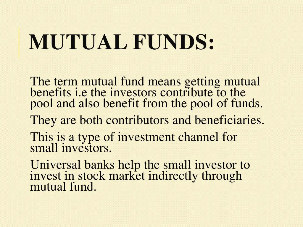 mutual funds