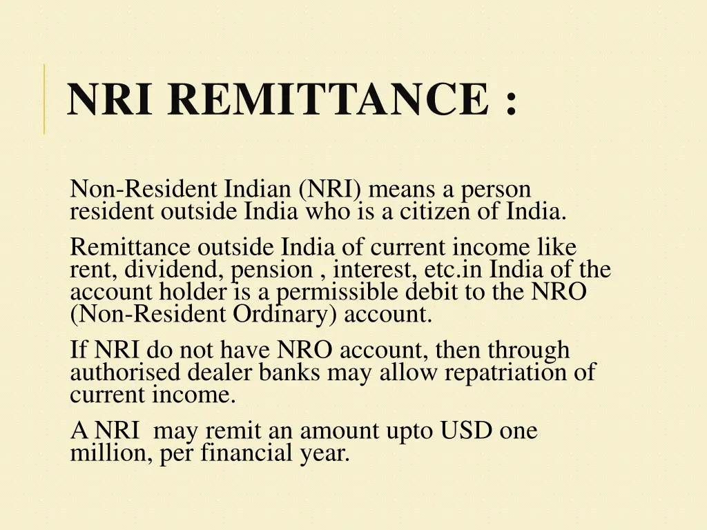 nri remittance