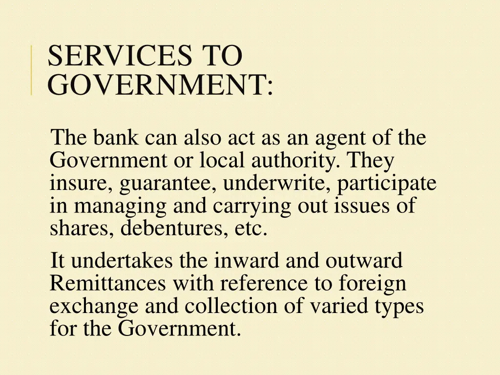 services to government