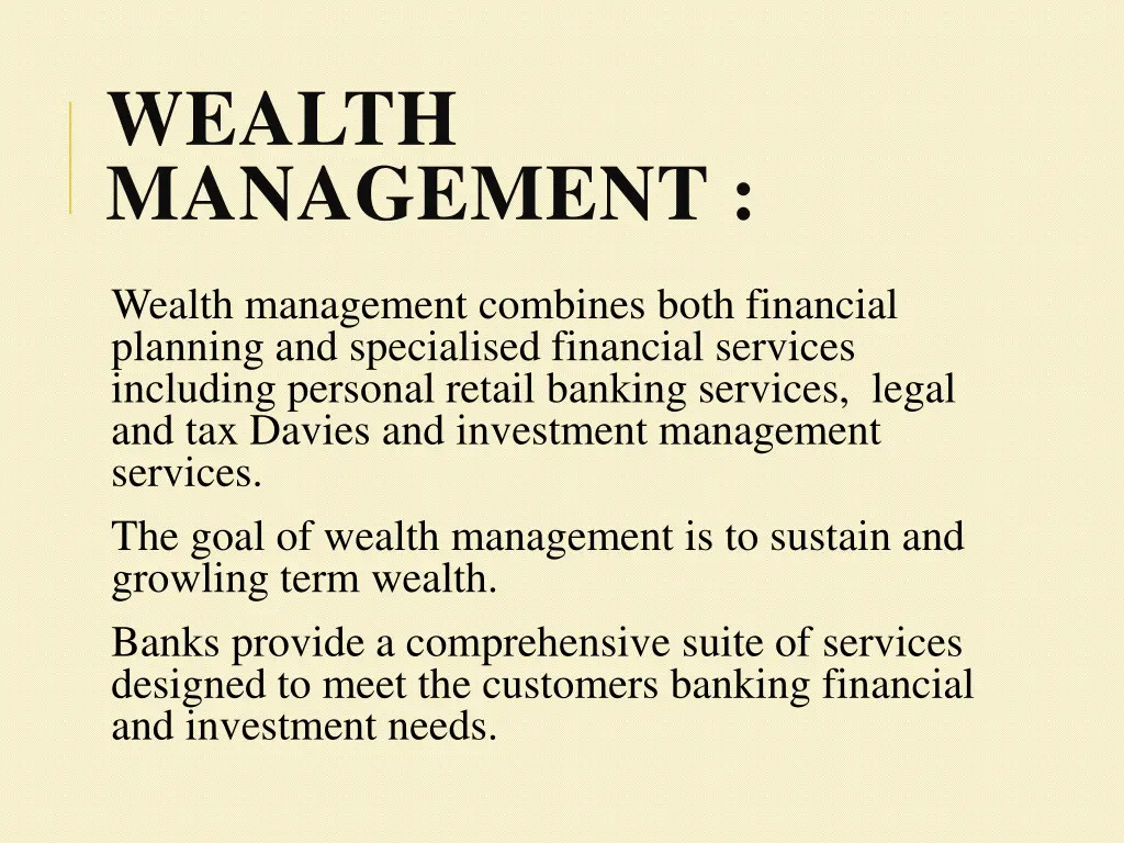 wealth management