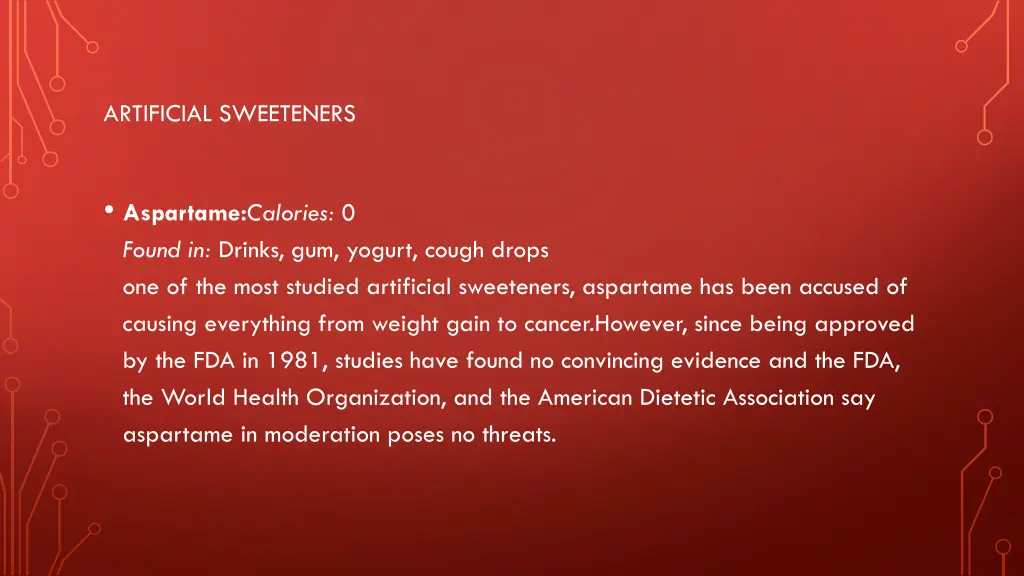 artificial sweeteners 2