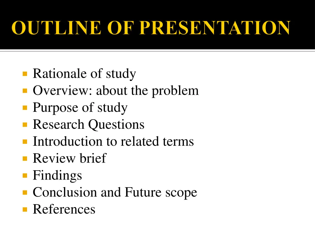 rationale of study overview about the problem