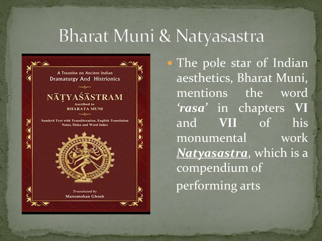 bharat muni natyasastra