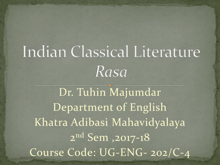 indian classical literature rasa