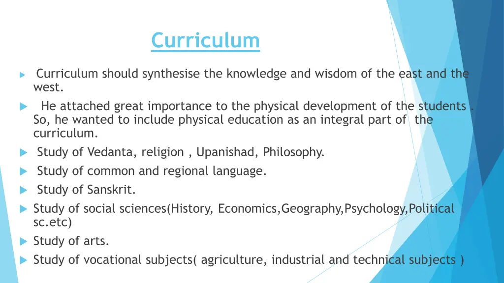 curriculum