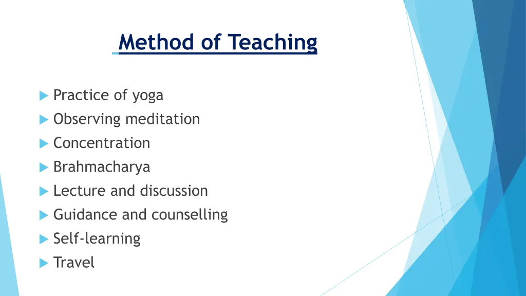 method of teaching