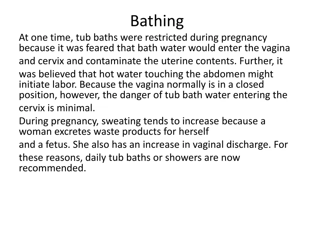 bathing