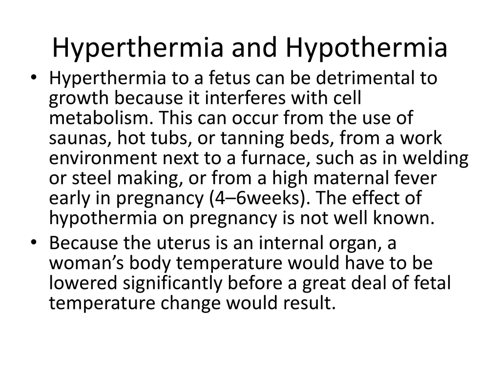 hyperthermia and hypothermia hyperthermia