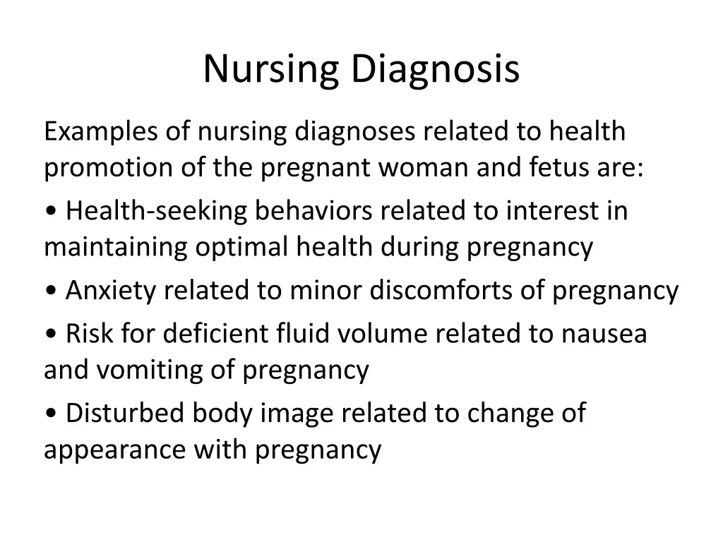 nursing diagnosis