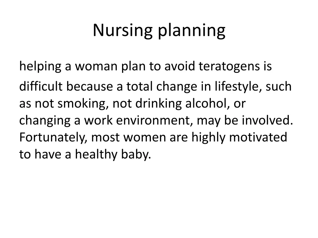 nursing planning