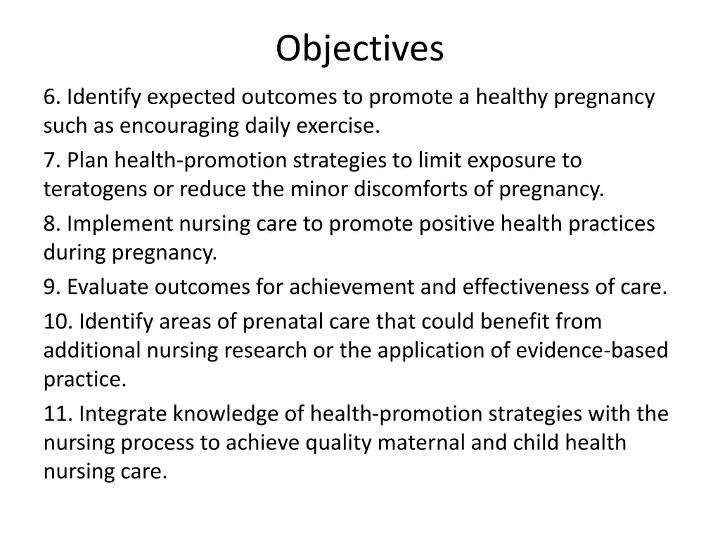 objectives 1