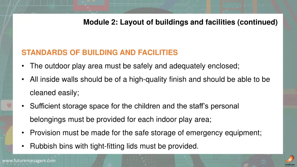 module 2 layout of buildings and facilities 1