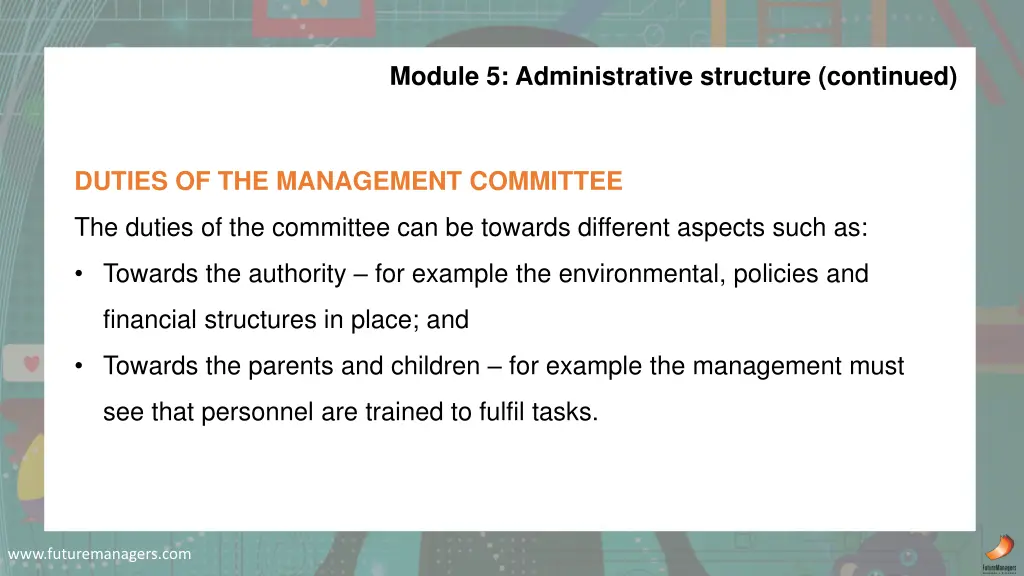 module 5 administrative structure continued 1