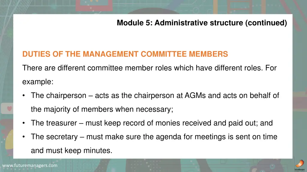 module 5 administrative structure continued 2