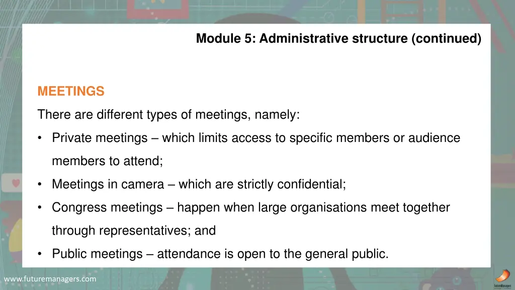 module 5 administrative structure continued 4