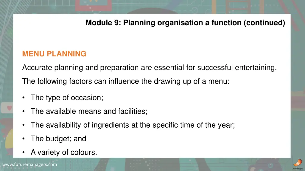 module 9 planning organisation a function 2