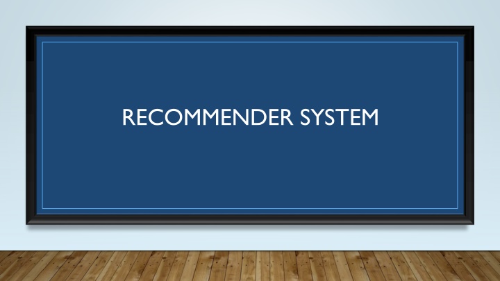 recommender system