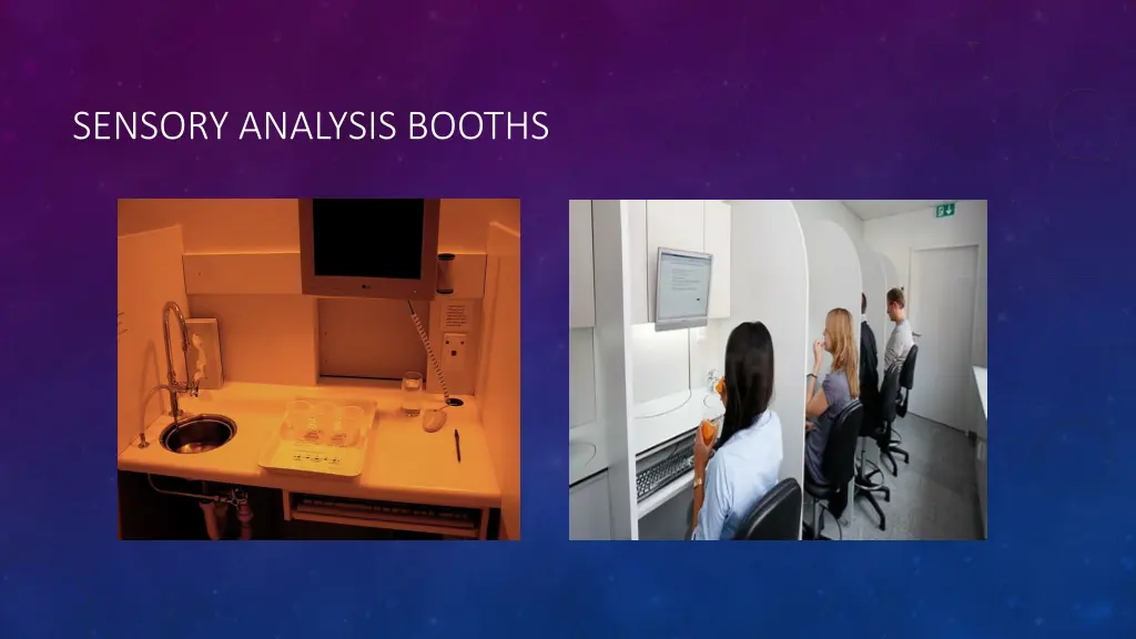 sensory analysis booths