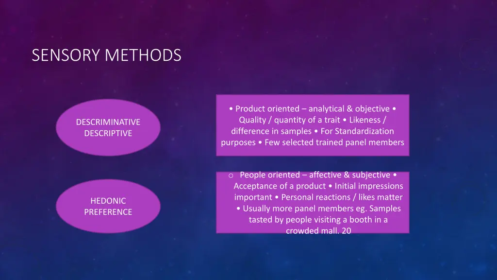 sensory methods