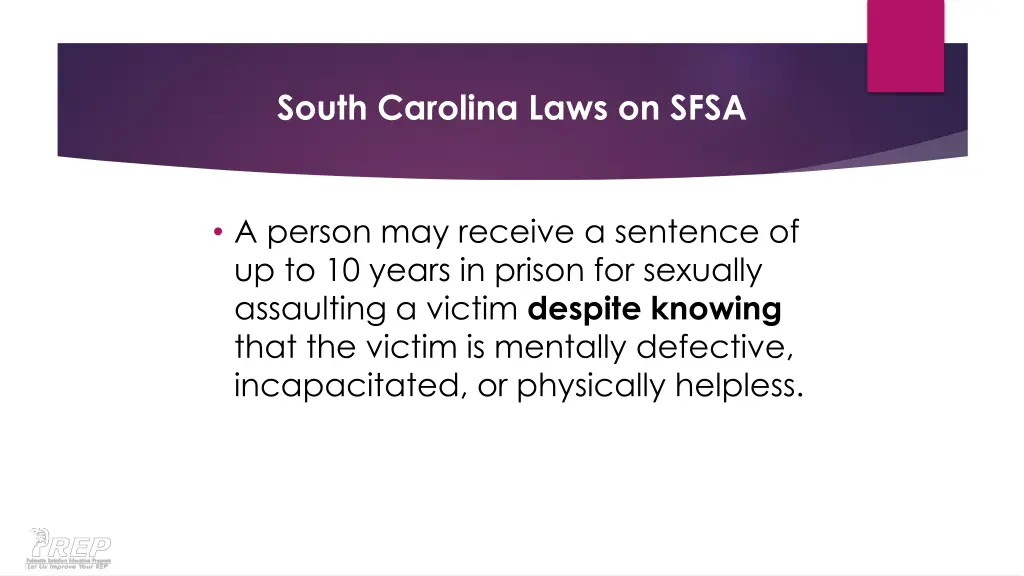 south carolina laws on sfsa 2