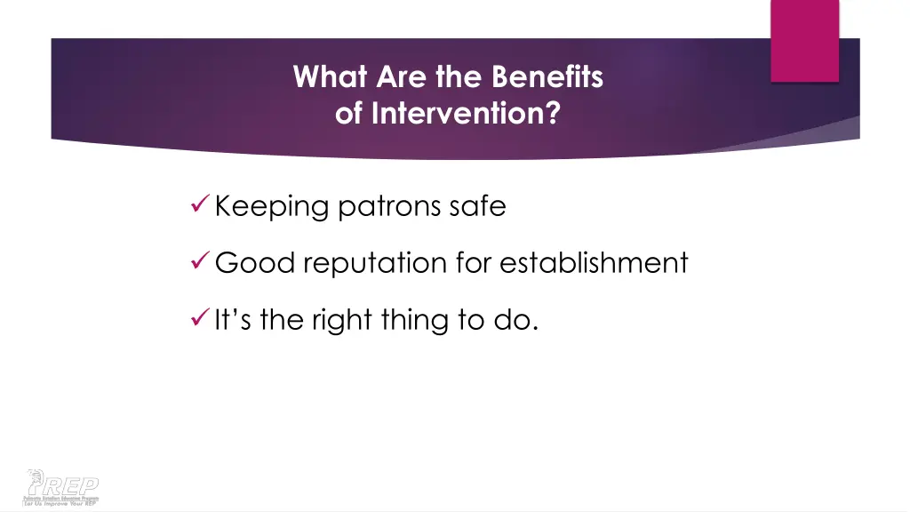 what are the benefits of intervention