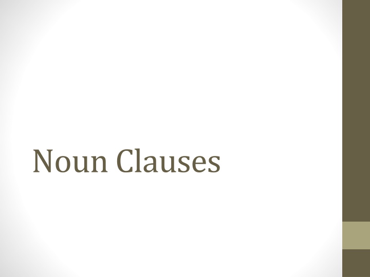 noun clauses