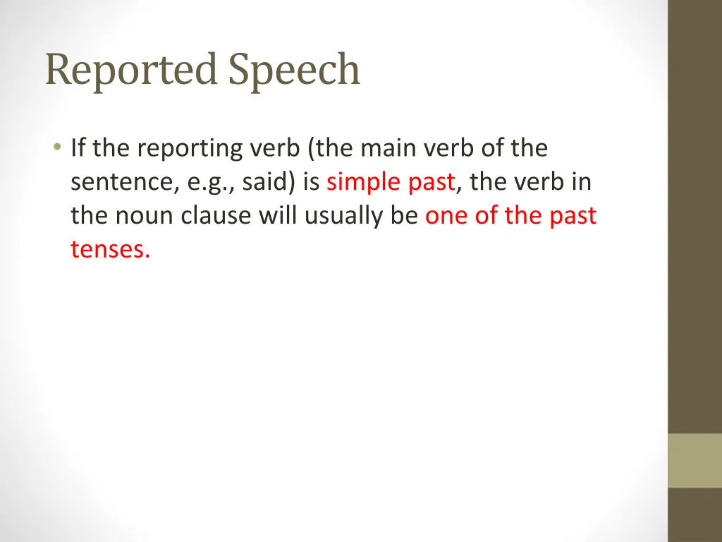 reported speech