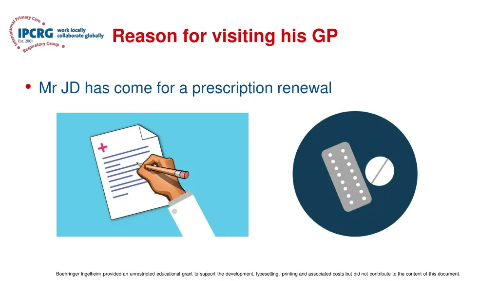 reason for visiting his gp