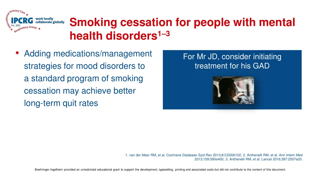 smoking cessation for people with mental health