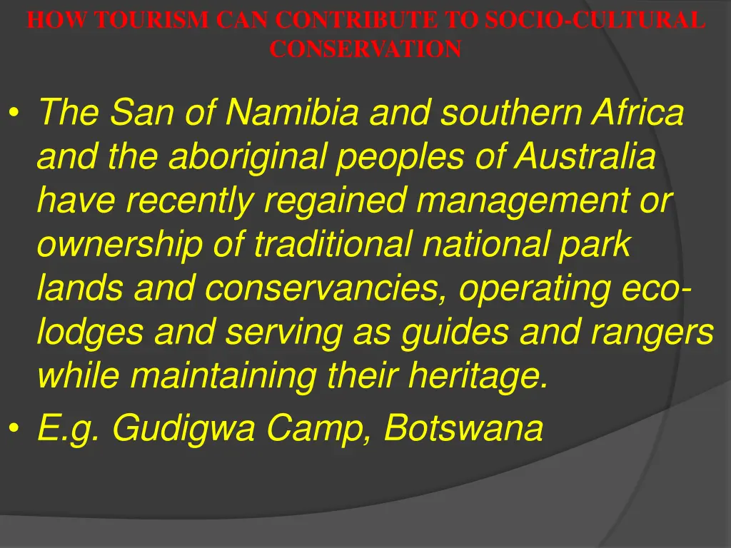 how tourism can contribute to socio cultural 3