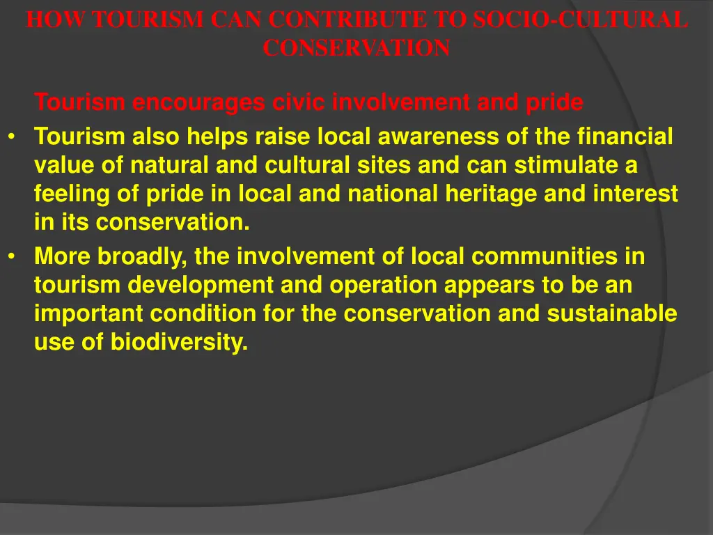 how tourism can contribute to socio cultural 6