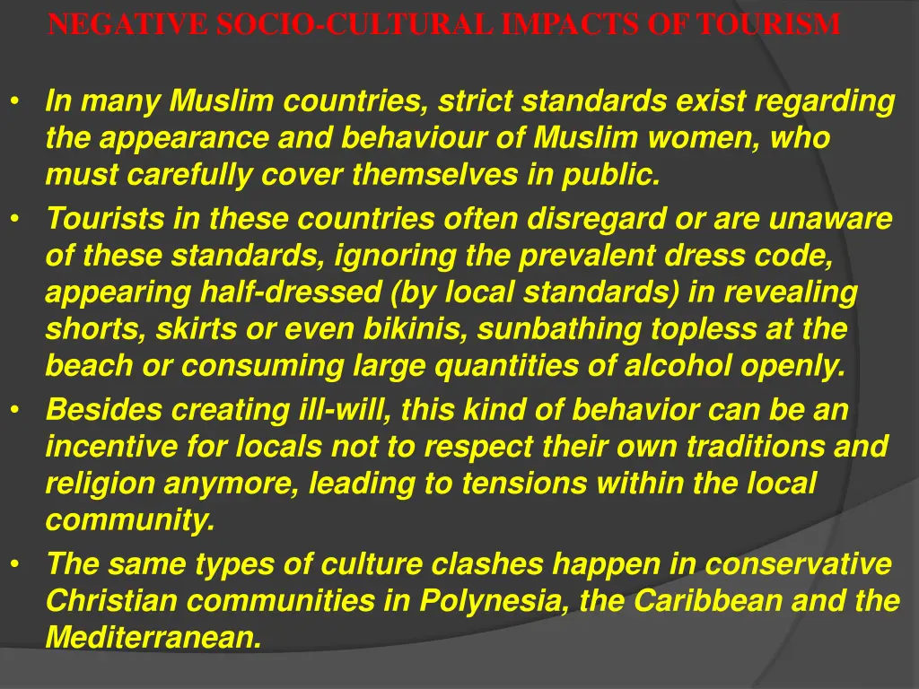 negative socio cultural impacts of tourism 1