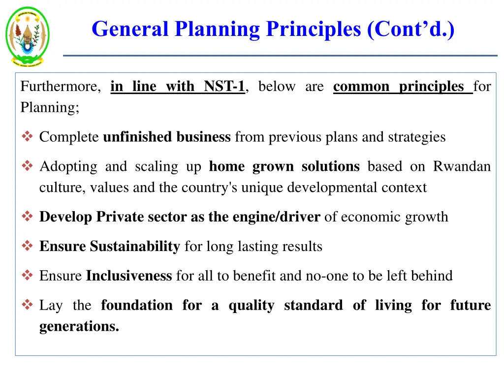 general planning principles cont d 1