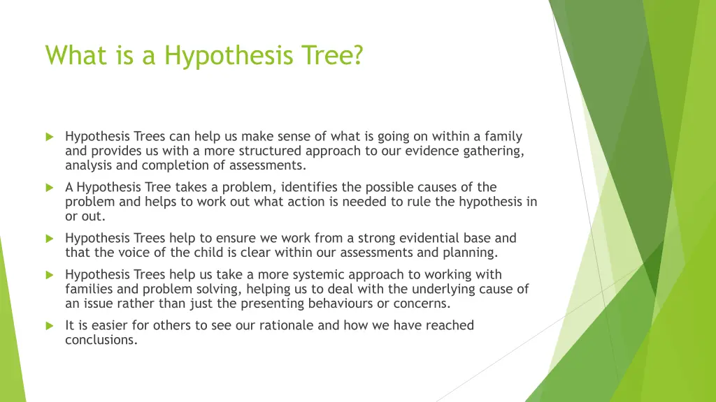 what is a hypothesis tree