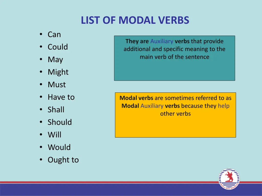 list of modal verbs