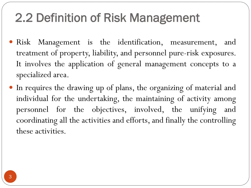 2 2 definition of risk management 2 2 definition