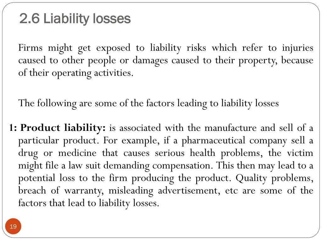 2 6 liability losses 2 6 liability losses