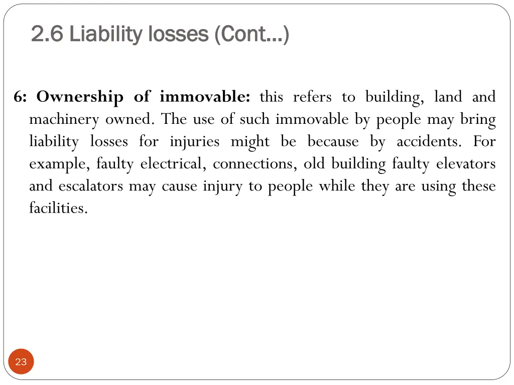 2 6 liability losses cont 2 6 liability losses 3