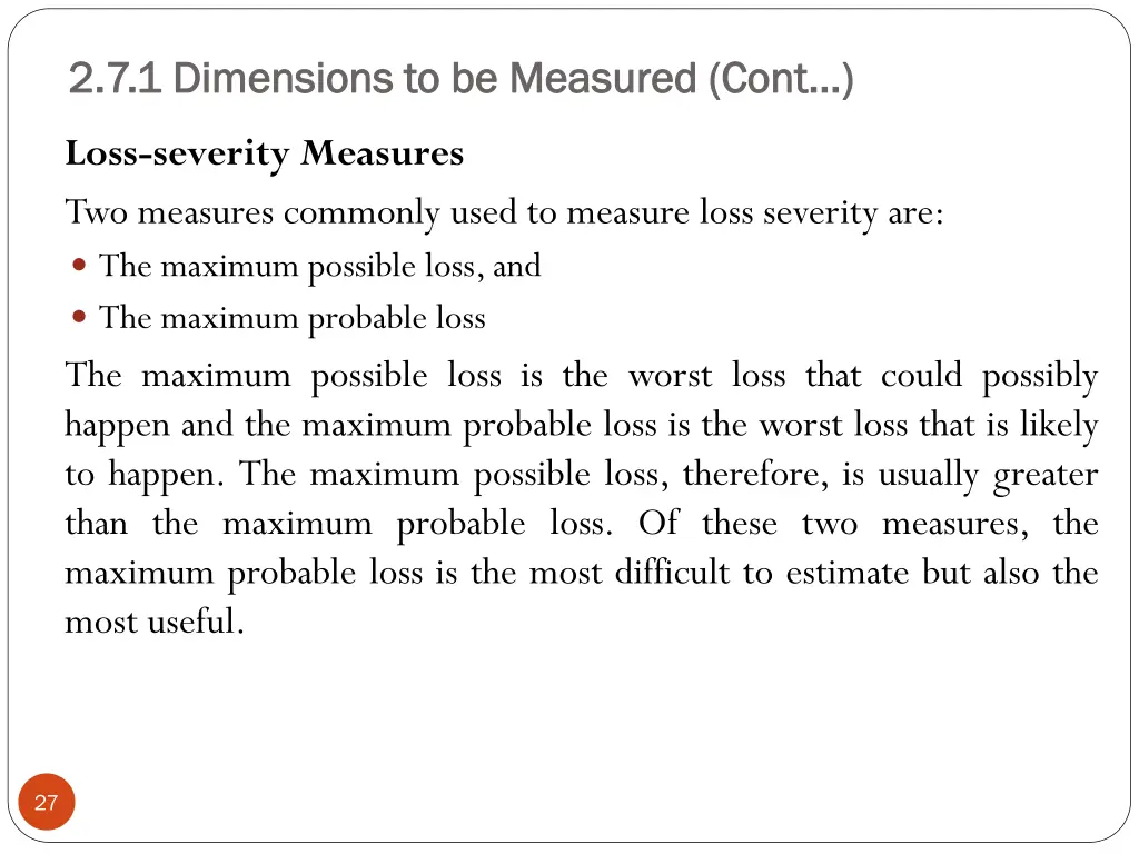 2 7 1 dimensions to be measured cont 1