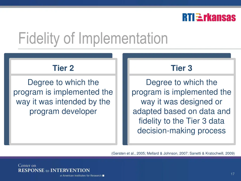 fidelity of implementation