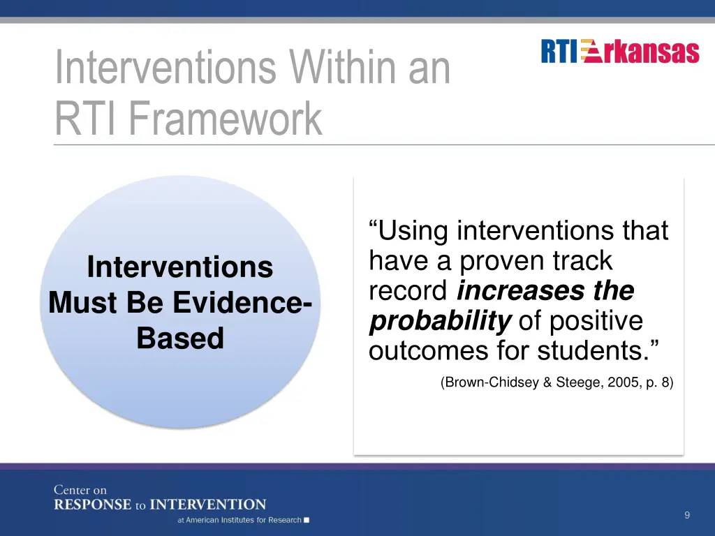 interventions within an rti framework