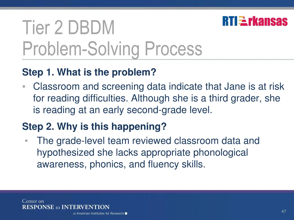 tier 2 dbdm problem solving process