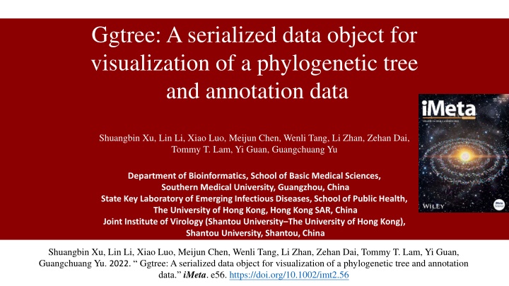 ggtree a serialized data object for visualization