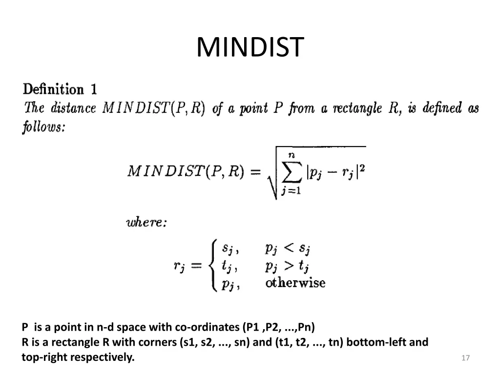 mindist