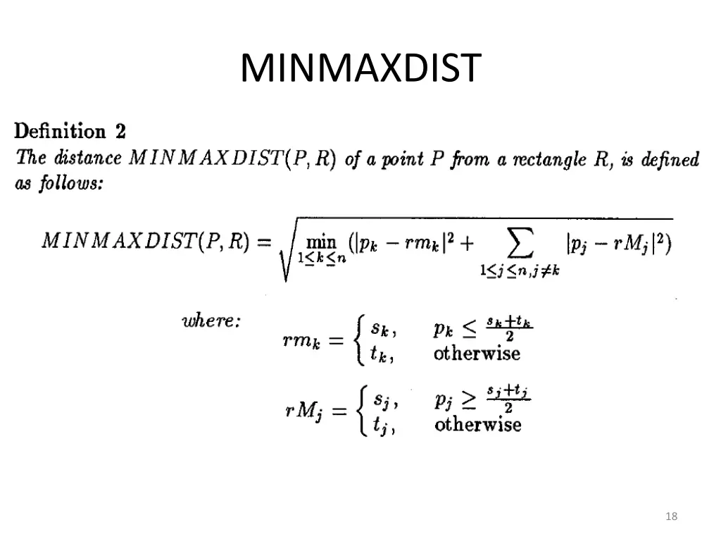 minmaxdist