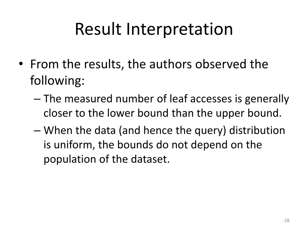 result interpretation