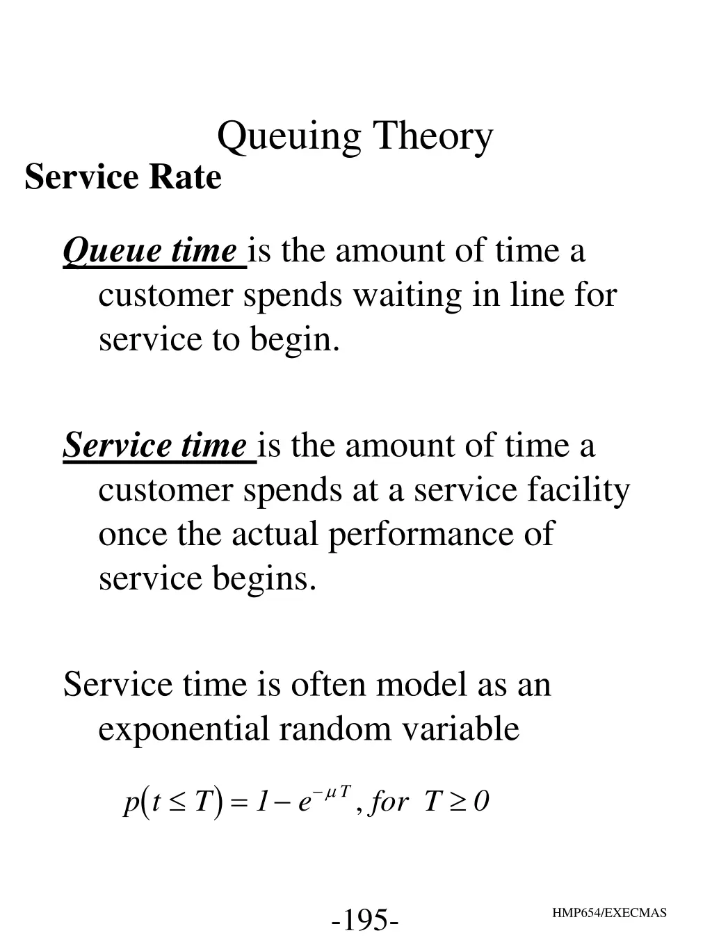 queuing theory 7