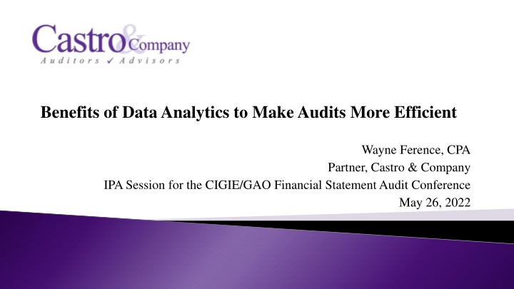 benefits of data analytics to make audits more