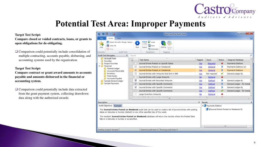 target test script compare closed or voided