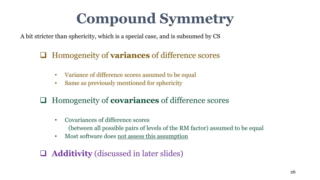 compound symmetry